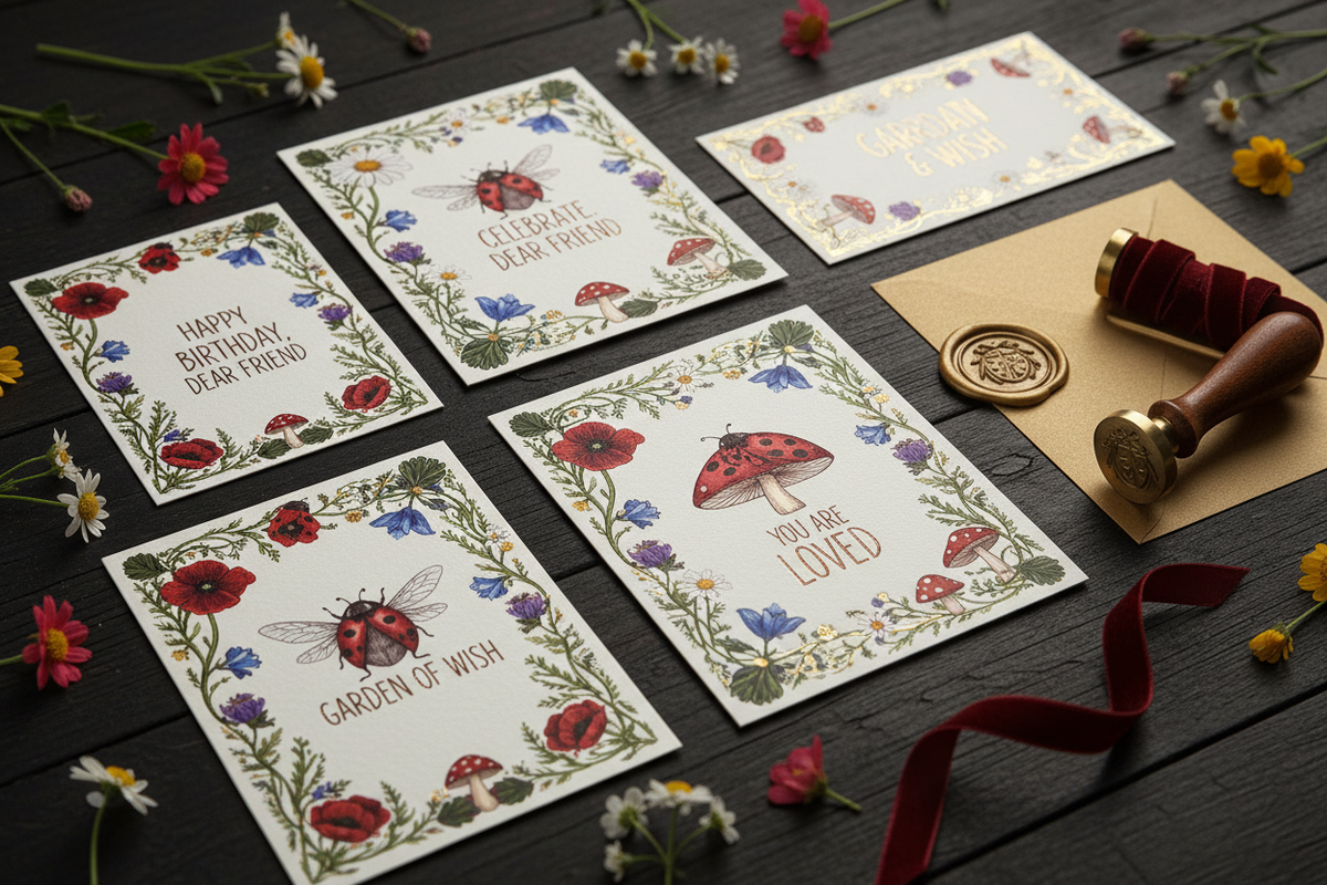 The Ladybug Birthday Card Collection – Enchanted Garden